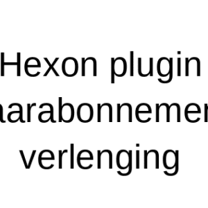 Hexon plugin Jaarabonnement verlenging